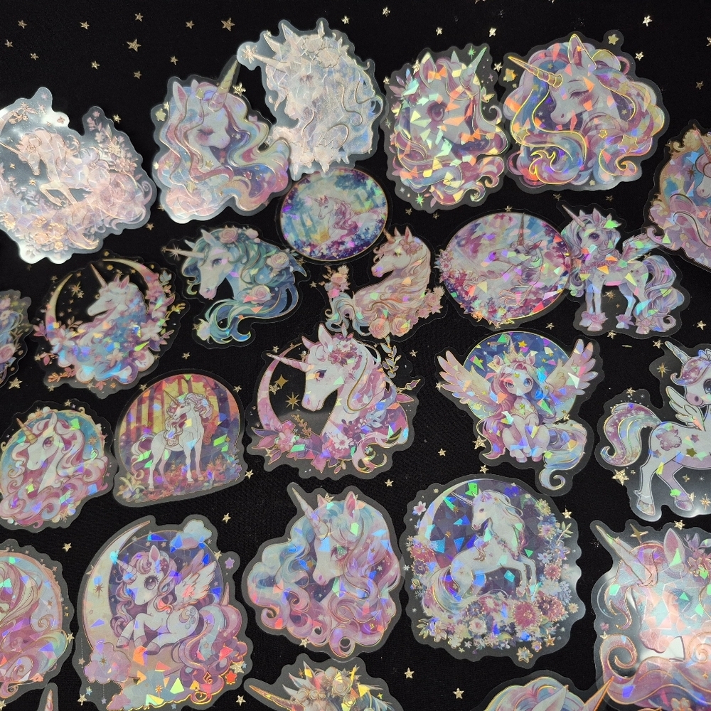 Prismatic Unicorn Stickers 5 For $10! - Picture 4 of 5